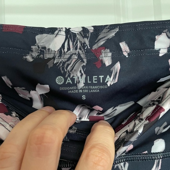 Athleta Challenge Bloom 7/8 Length Blue Floral Size Small - Picture 9 of 12